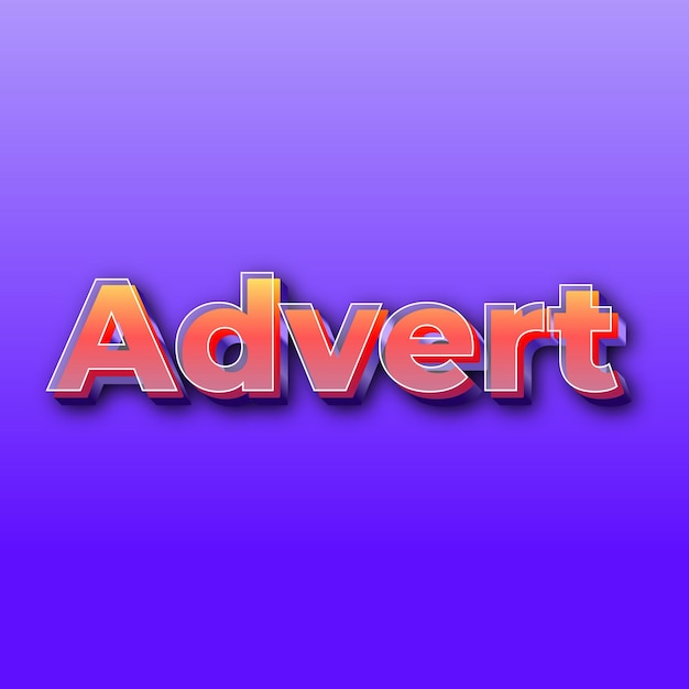 AdvertText effect JPG gradient purple background card photo