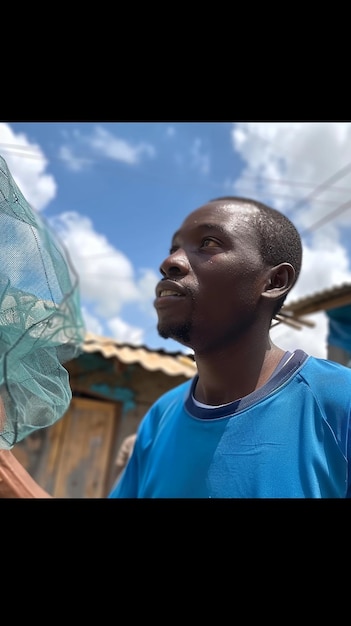 Photo advocating for mosquito nets