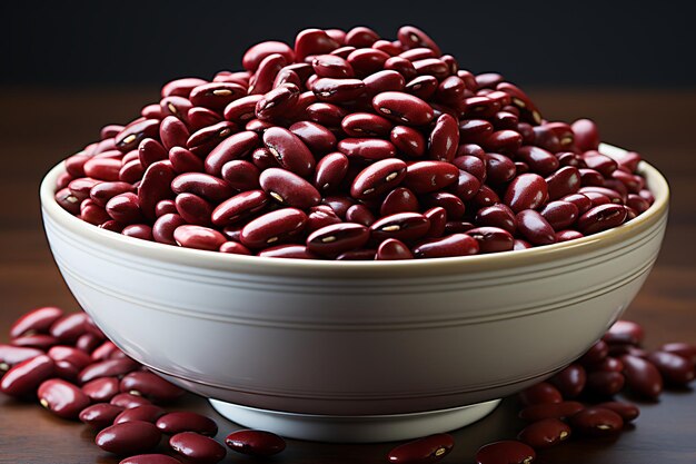 Photo adzuki beans in a bowl photography