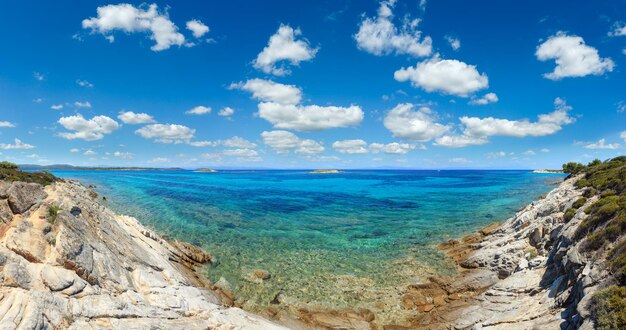 Aegean sea coast Chalkidiki Greece