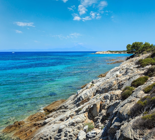 Aegean sea coast Chalkidiki Greece