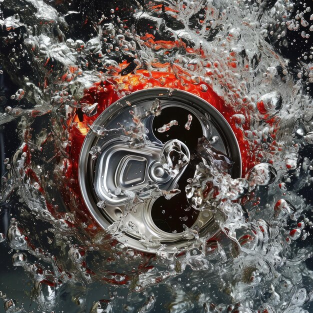 Photo aeiral topdown view of a crushed soda can v 6 job id 233cc562d950411f80067c82b9eefdfa