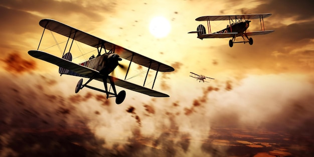 Aerial battle World War One