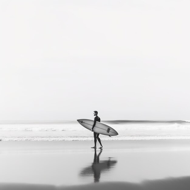 写真 人々と一緒に空のビーチシーン