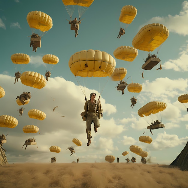The Aerial Brigade A Wes Anderson Delight in WWIIs Parachute Ballet