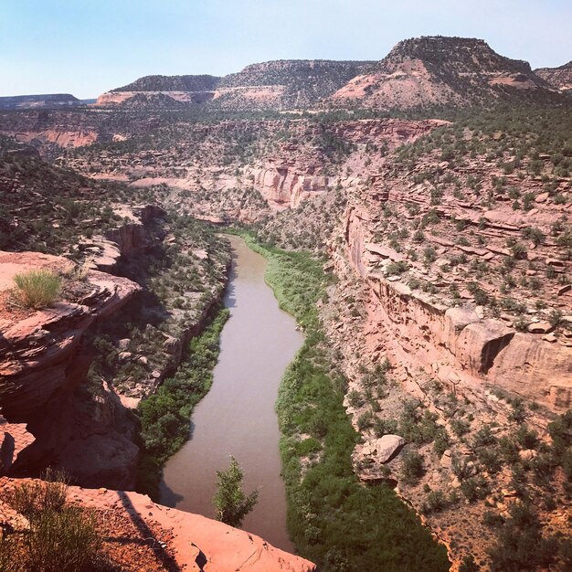 Photo aerial canyon