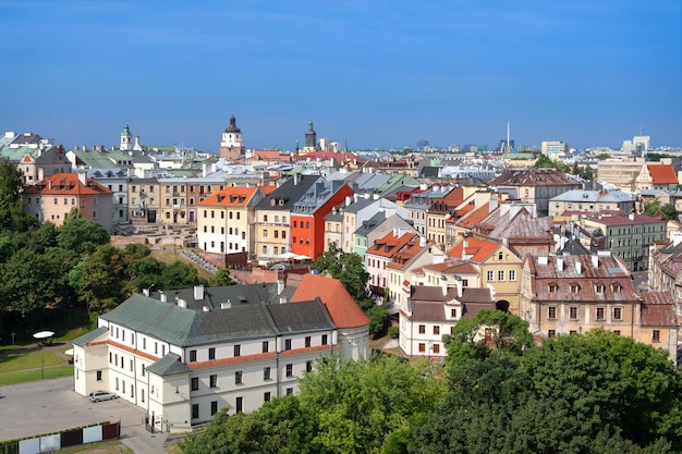 Aerial cityscape of Lublin Poland