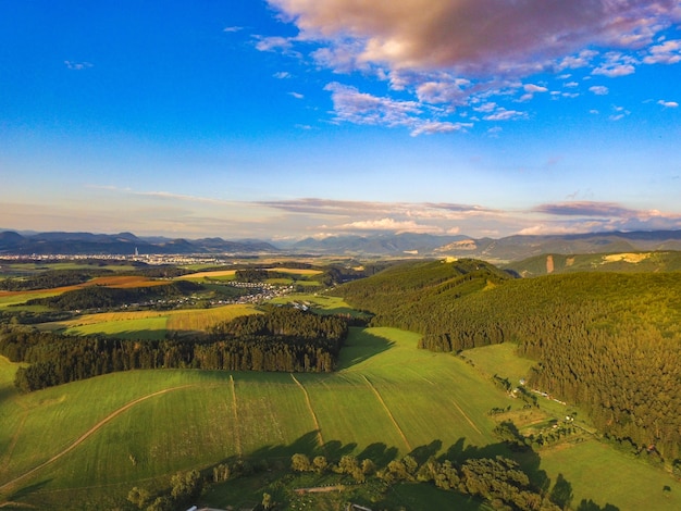 Aerial countryside