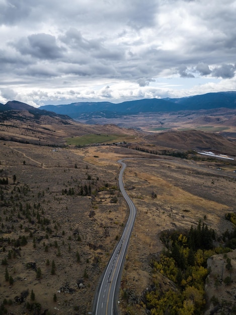 Aerial Drone Road View