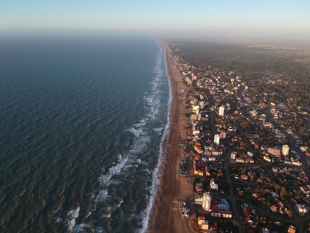 Photo aerial drone view of the beach