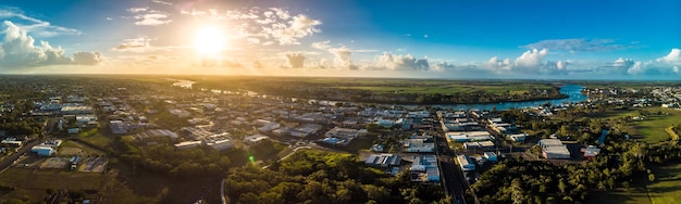 Photo aerial drone view of bundaberg queensland australia