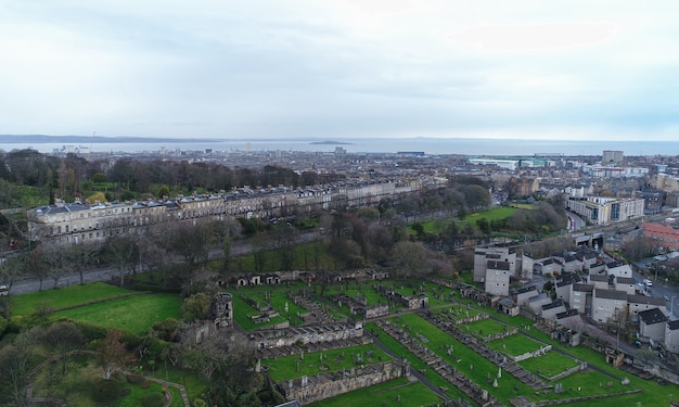 Aerial Edinburgh cementery