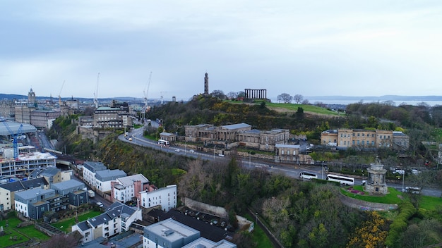 Aerial Edinburgh monument