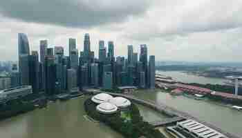 Photo aerial footage of skyscrapers