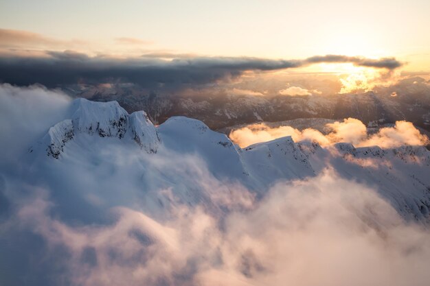 Aerial Mountain Landscape Canadian Nature Background