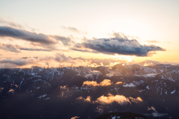 Aerial Mountain Landscape Canadian Nature Background