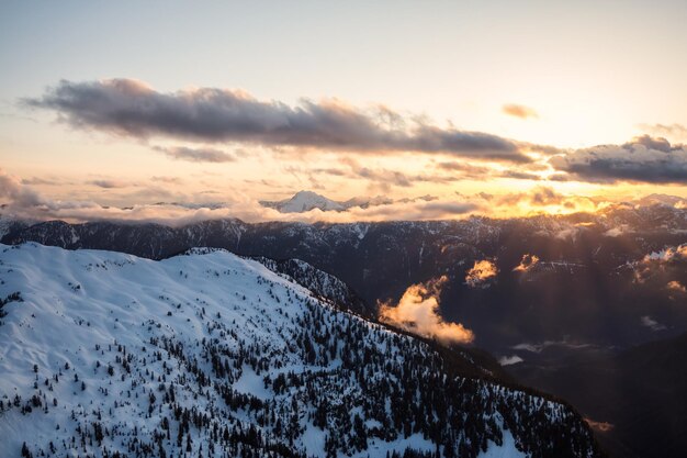 Aerial Mountain Landscape Canadian Nature Background