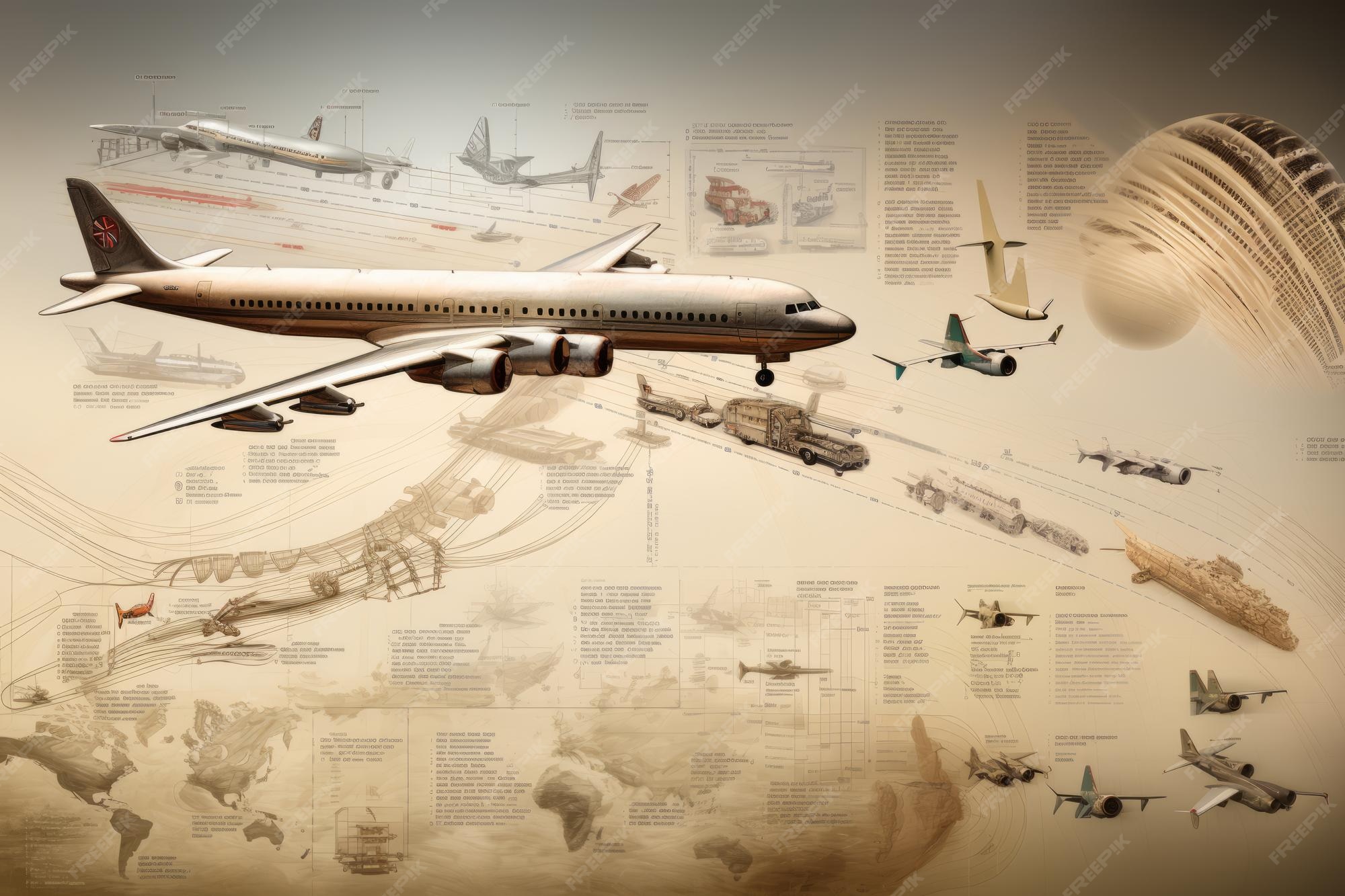 Premium Photo  Aerial Odyssey Tracing the Evolution of Aviation 