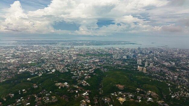 Photo aerial panorama of cebu city philippines