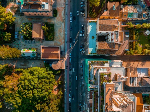 Foto vista panoramica aerea della città di palermo in sicilia