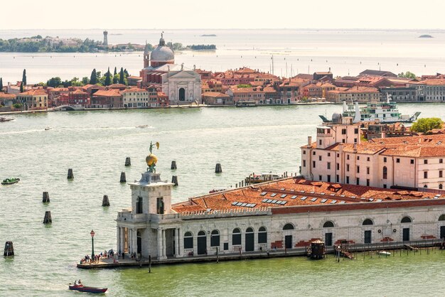Aerial panoramic view of Venice Italy