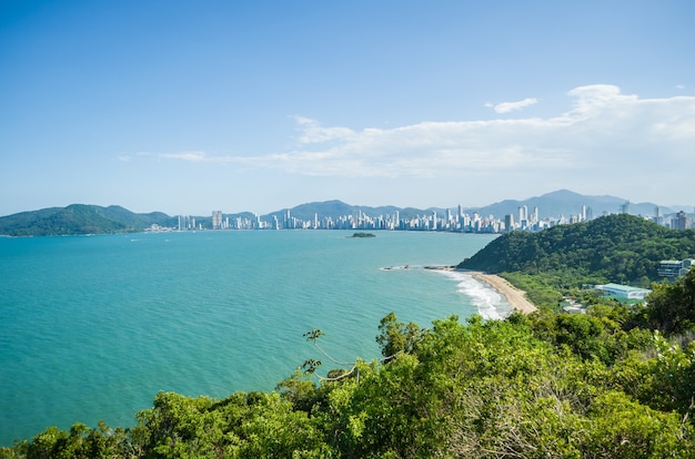 Aerial photo of the beach of Cambori Santa Catarina Brazil