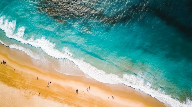 여름 해변과 푸른 바다 여름 휴가 휴가의 항공 사진