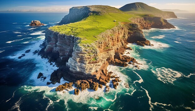 Aerial photography of cape of good hope