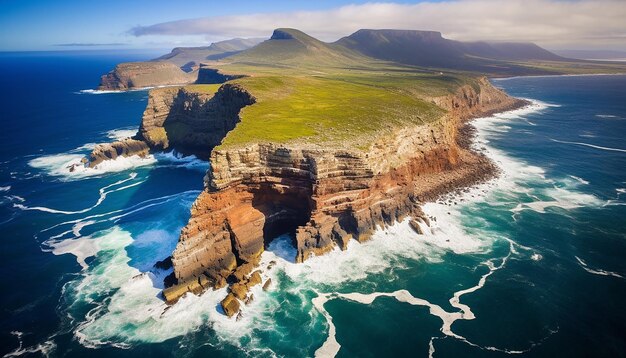 Aerial photography of cape of good hope