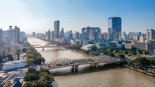 航空写真中国近代都市建築景観スカイライン