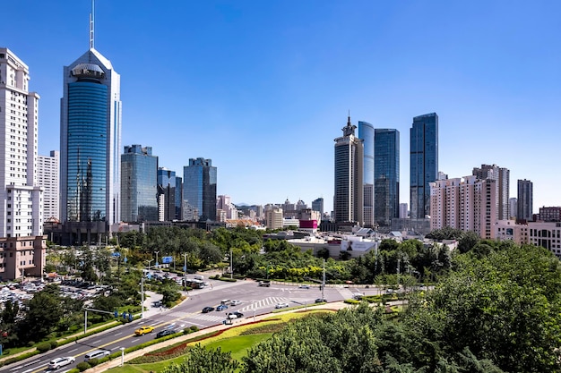 Aerial photography of China's modern urban architectural landscape