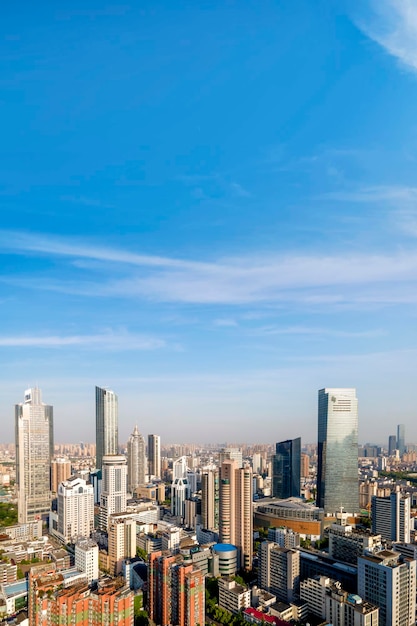 Aerial photography of Chinese modern urban architectural landscape skyline