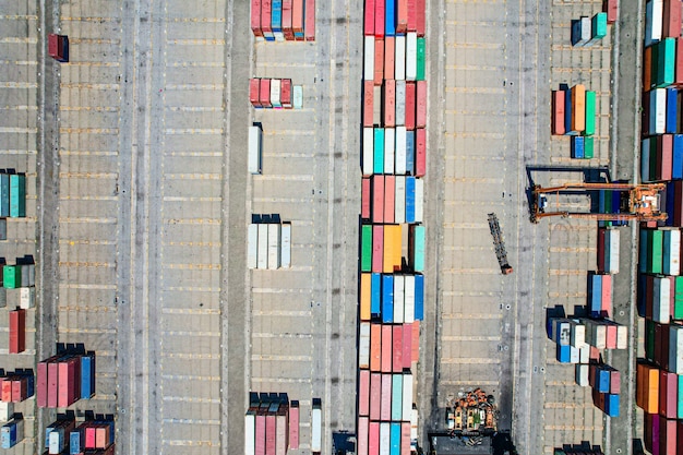 Aerial photography of container terminal