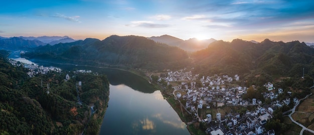 Photo aerial photography of huizhou landscape