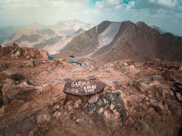 Aerial photography made with a drone over the peak of Hell in the Pyrenees in Aragon, Spain,