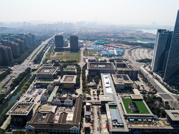 航空写真 近代都市建築