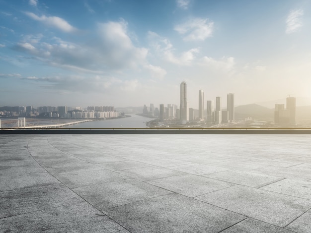 中国、朱海の近代的な都市建築景観の航空写真