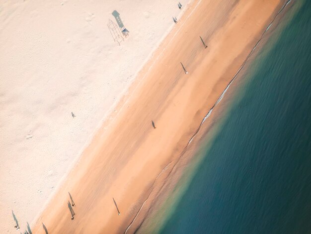 Aerial photography outdoor beach and ocean seascape