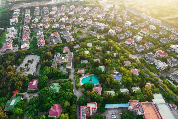 Resort di lusso del complesso di ville di fotografia aerea