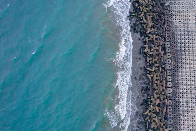 Aerial photos of the east coast of Shantou new district, Guangdong Province, China