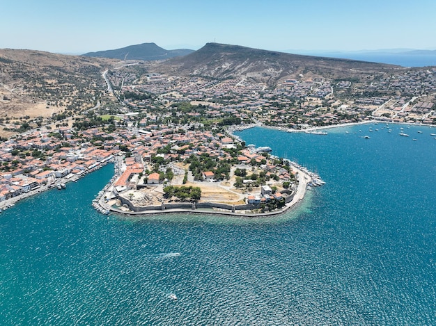 Aerial Photos of Foca village located in western Turkey, Izmir