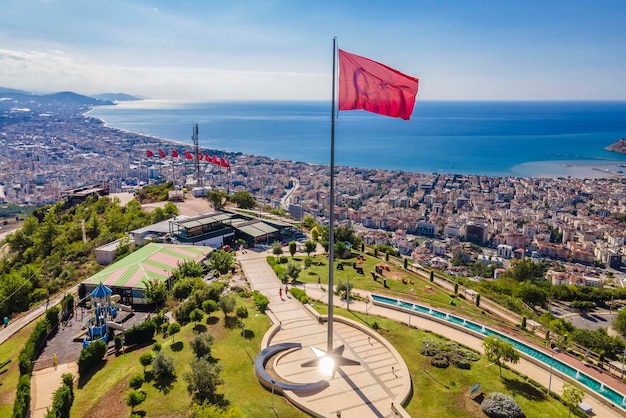 aerial sea and city. summer holidays