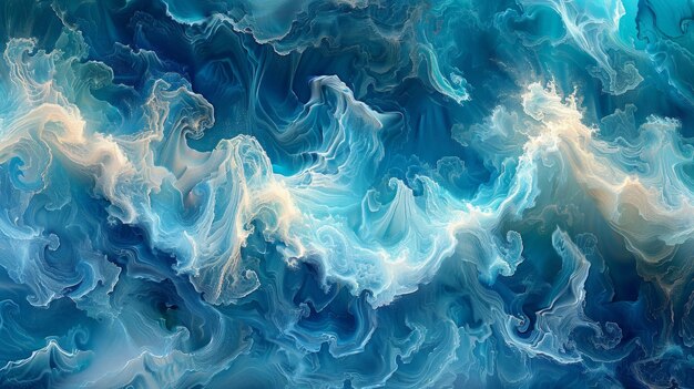 Aerial sea waves foamy textures azure embrace vivid marine tapestry tranquil photorealistic Atmospheric AI Generative