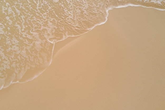 上空から見た静寂な美しい砂浜