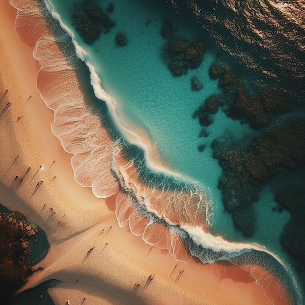 AERIAL SHOT OF A BEAUTIFUL CRYSTAL BEACH