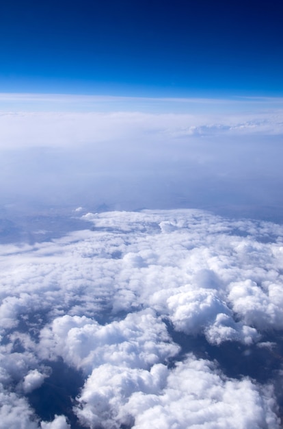 Aerial sky and clouds background