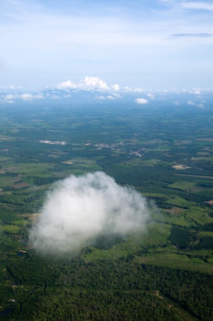 Aerial sky and clouds background