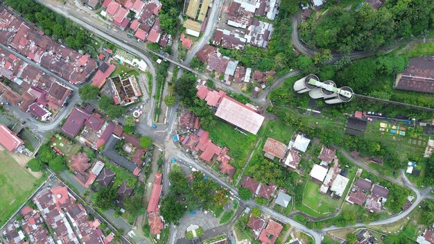 Photo aerial terrace fields