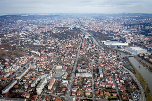 Aerial urban landscape