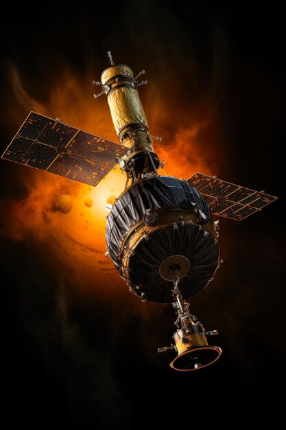 Aerial Venus probe descent imagery background with empty space for text